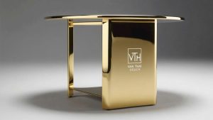 Gia Công Bàn Trà Inox Mạ Đồng 1