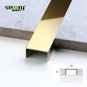 Nẹp Inox Chữ U20 Hồng Gương 20mm 1