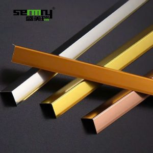 Nẹp Inox V10, V15, V20, V30 Vàng Xước 4