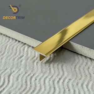 Nẹp Nhôm Chữ T20 Vàng Bóng 20mm 1