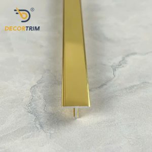 Nẹp Nhôm Chữ T20 Vàng Bóng 20mm 3