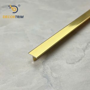 Nẹp Nhôm Chữ T20 Vàng Bóng 20mm 4