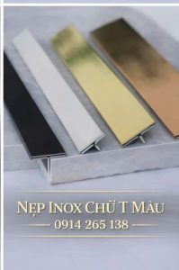 Nẹp Inox Chữ T 20 Vàng Xước 4