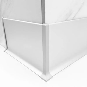 Nẹp Nhôm Len Chân Tường DCP80 Màu Nhôm Trắng 1