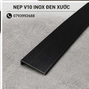 Nẹp Inox V10 Đen Xước 4