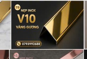 Nẹp Inox V10 Vàng Gương 3