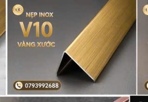 Nẹp V10 vàng xước 1