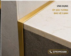 Nẹp V25 Vàng Xước 3