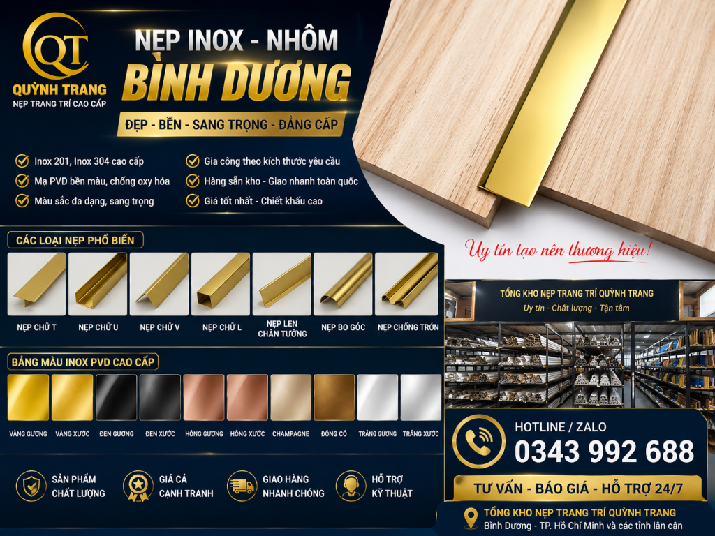 Nẹp inox nhôm Bình Dương là gì và dùng để làm gì?