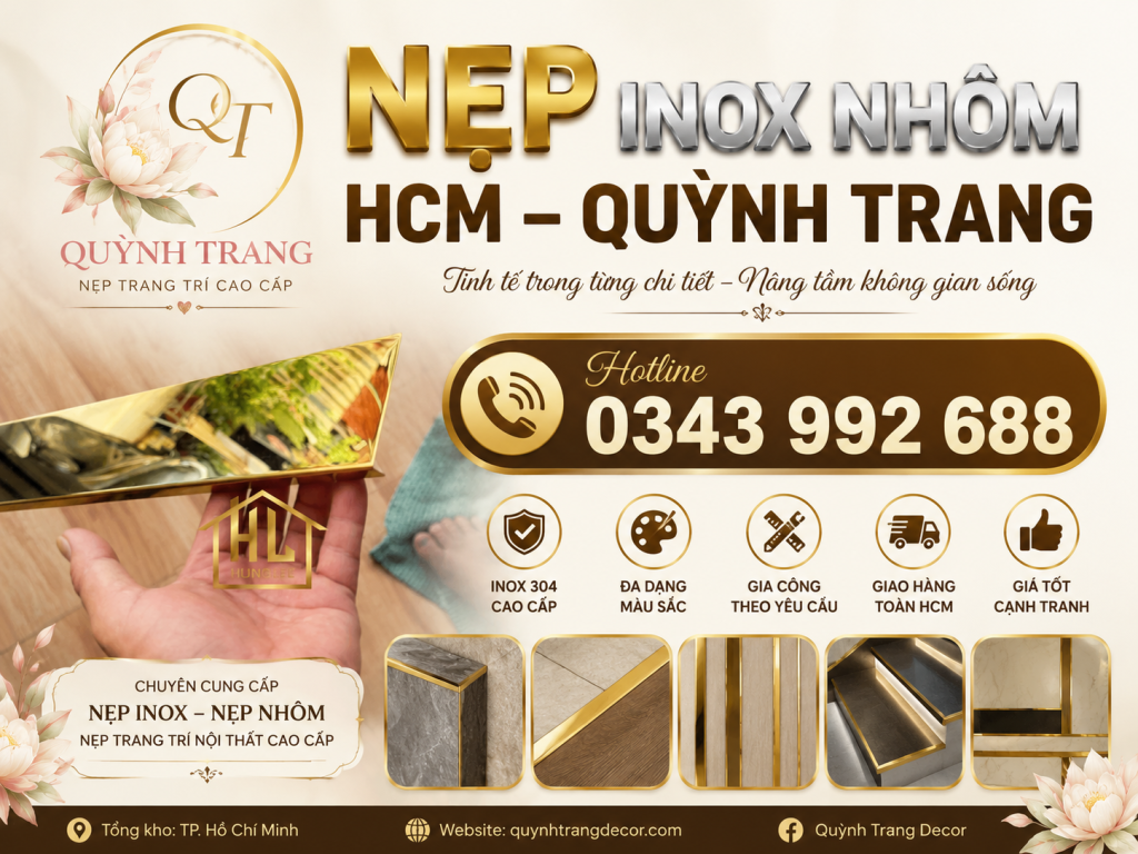 Đặc điểm nổi bật của nẹp inox nh&ocirc;m