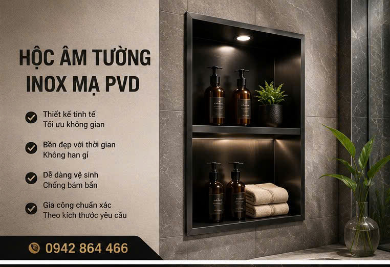 Ứng dụng thực tế của kho&aacute; hộc inox &acirc;m tường