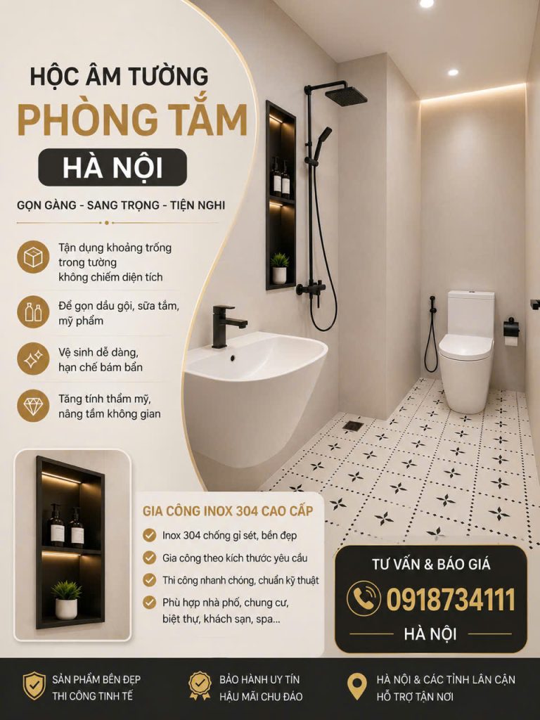 Hộc Inox Âm Tường Hồ Chí Minh – Xu Hướng Nội Thất Được Ưa Chuộng 2026