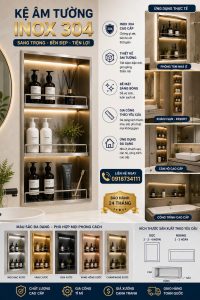 Kệ Inox Âm Tường 304 1