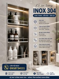 Kệ Inox Âm Tường 304 5